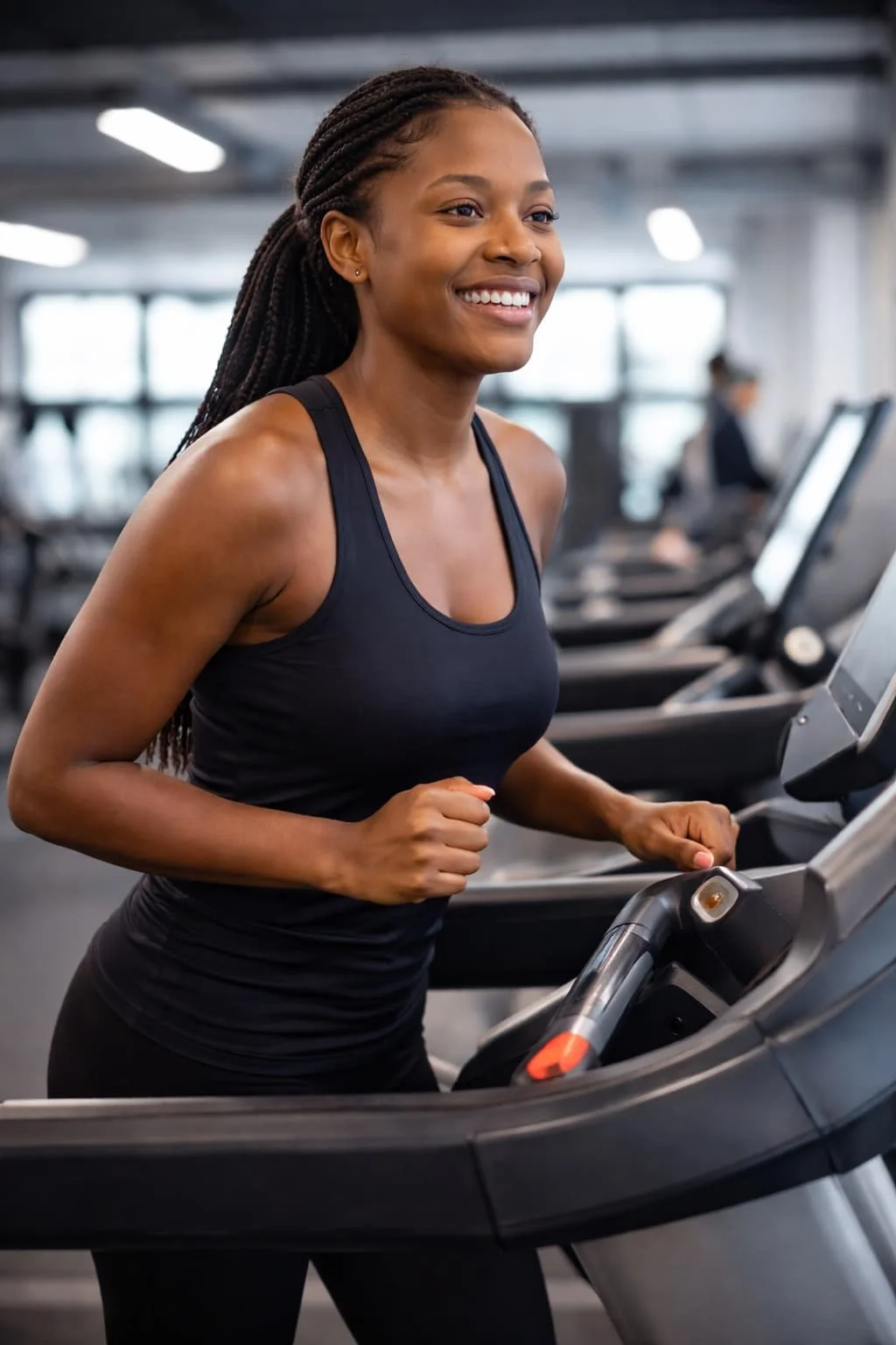 Student at the gym, university life
